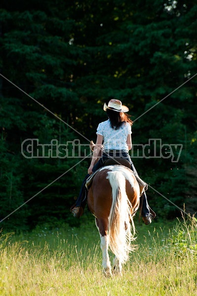 Woman riding Spotted Saddle Horse