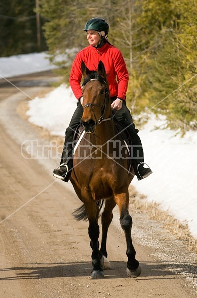 Horseback Riding in the Winter in Ontario Canada