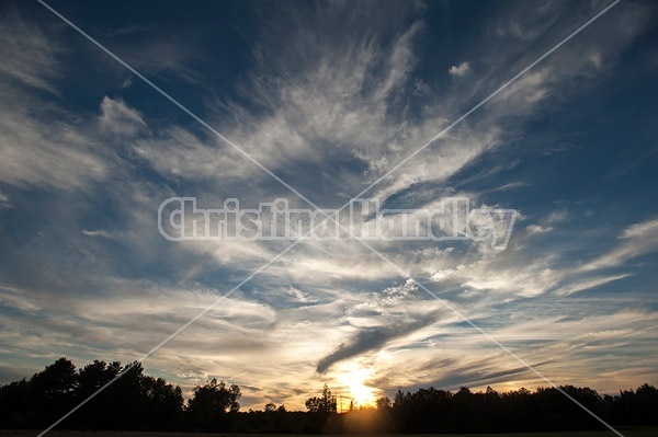 Big bold colorful cloud filled sky